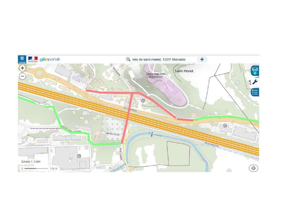 Créer bande cyclable sur Av De St Menet pour contourner la D2
